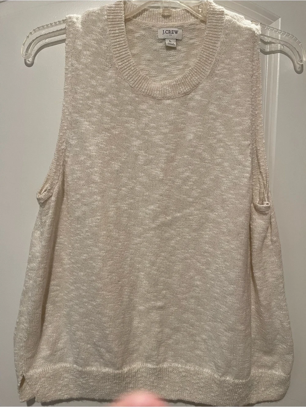 J. Crew Cream Knit Sleeveless Tank Top